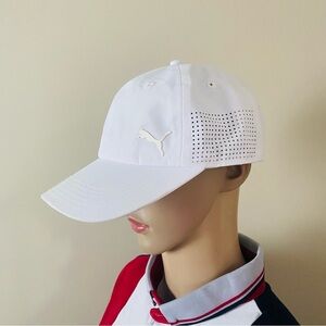 Puma White Perforated Baseball Golf Cap